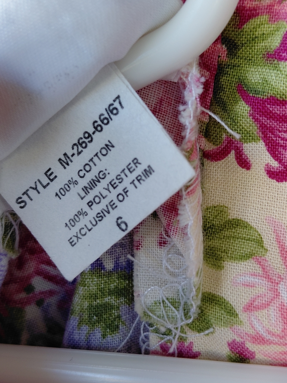 Vintage Girls Floral Dress Size 6 | Pink Purple Cottagecore Tie Back - Picture 15 of 15